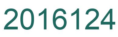 Number 2016124 green image