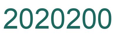 Número 2020200 imagen verde