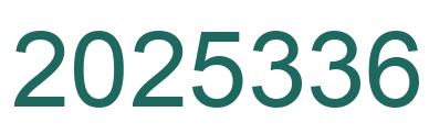 Number 2025336 green image