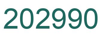 Number 202990 green image