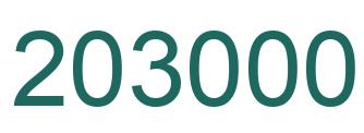 Número 203000 imagen verde