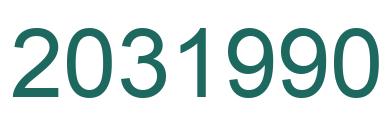 Number 2031990 green image
