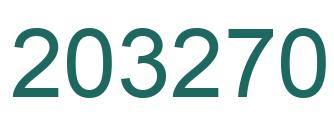 Number 203270 green image