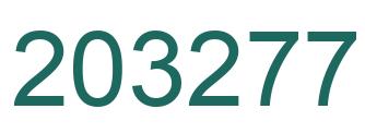 Number 203277 green image