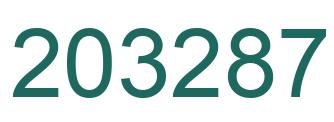 Number 203287 green image