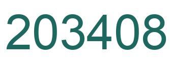 Number 203408 green image