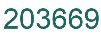 Number 203669 green image