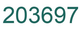Number 203697 green image