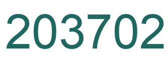 Number 203702 green image