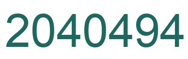 Number 2040494 green image