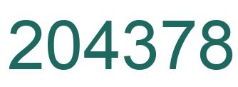Número 204378 imagen verde