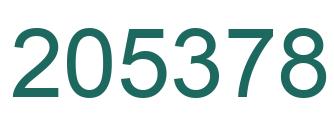 Number 205378 green image