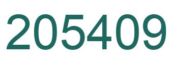 Number 205409 green image