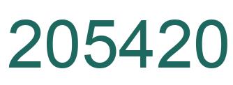 Number 205420 green image
