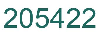 Number 205422 green image