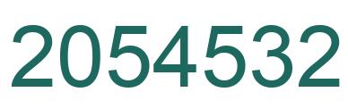 Number 2054532 green image
