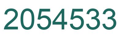 Number 2054533 green image