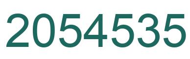 Number 2054535 green image