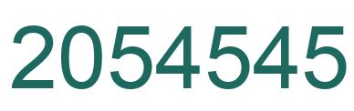 Number 2054545 green image