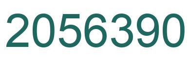 Number 2056390 green image