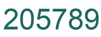 Número 205789 imagen verde