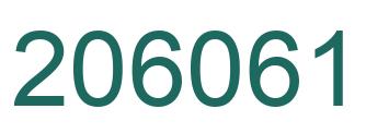Number 206061 green image