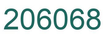 Number 206068 green image
