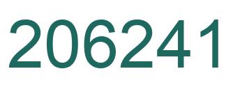 Number 206241 green image