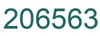 Number 206563 green image