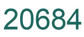 Zahl 20684 grün bild