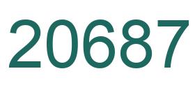 Zahl 20687 grün bild