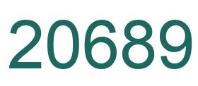 Zahl 20689 grün bild