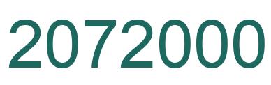 Número 2072000 imagen verde