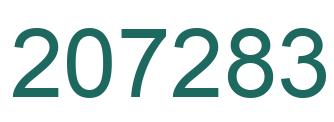 Number 207283 green image