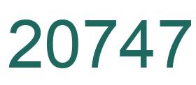 Number 20747 green image