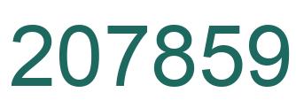 Number 207859 green image