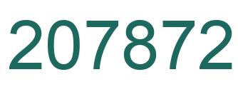 Number 207872 green image