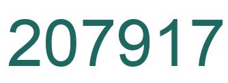 Number 207917 green image