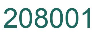 Número 208001 imagen verde
