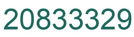 Number 20833329 green image