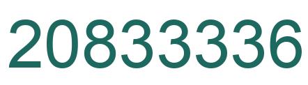 Number 20833336 green image