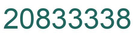 Number 20833338 green image