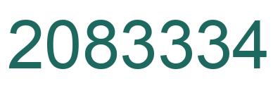 Number 2083334 green image