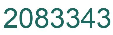 Number 2083343 green image