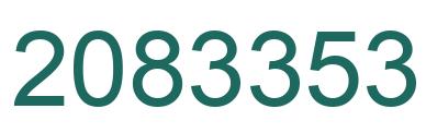 Number 2083353 green image