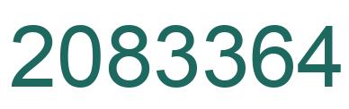 Number 2083364 green image