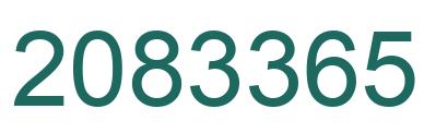 Number 2083365 green image