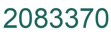 Number 2083370 green image