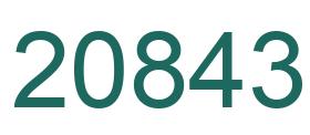 Number 20843 green image
