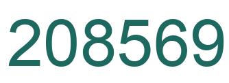 Number 208569 green image